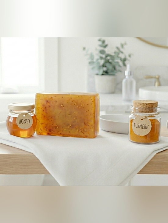 Hand Crafted Other - Honey & Turmeric 4 Oz. Natural Soap Bar - Women Bath & Body